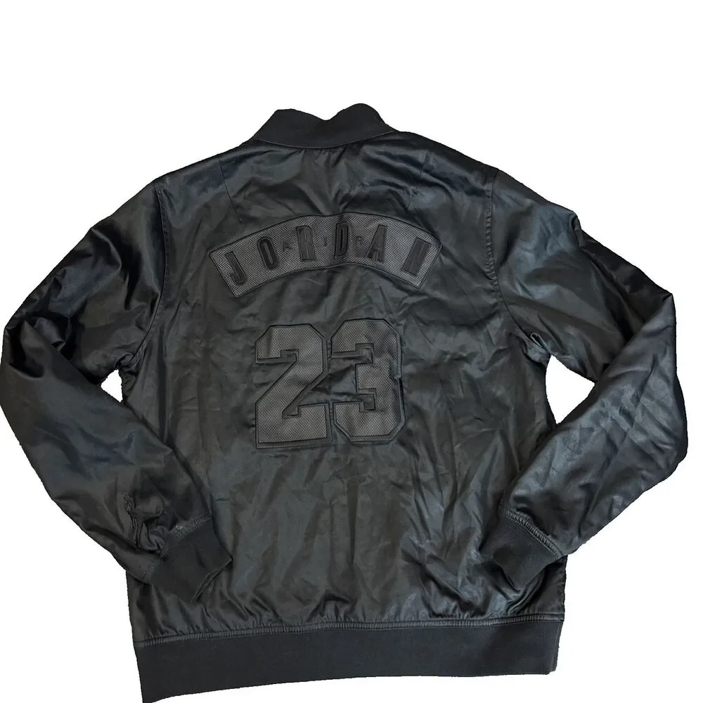 Air Jordan 23 Varsity Jacket Black Basketball Patch Men’s L 833918-010